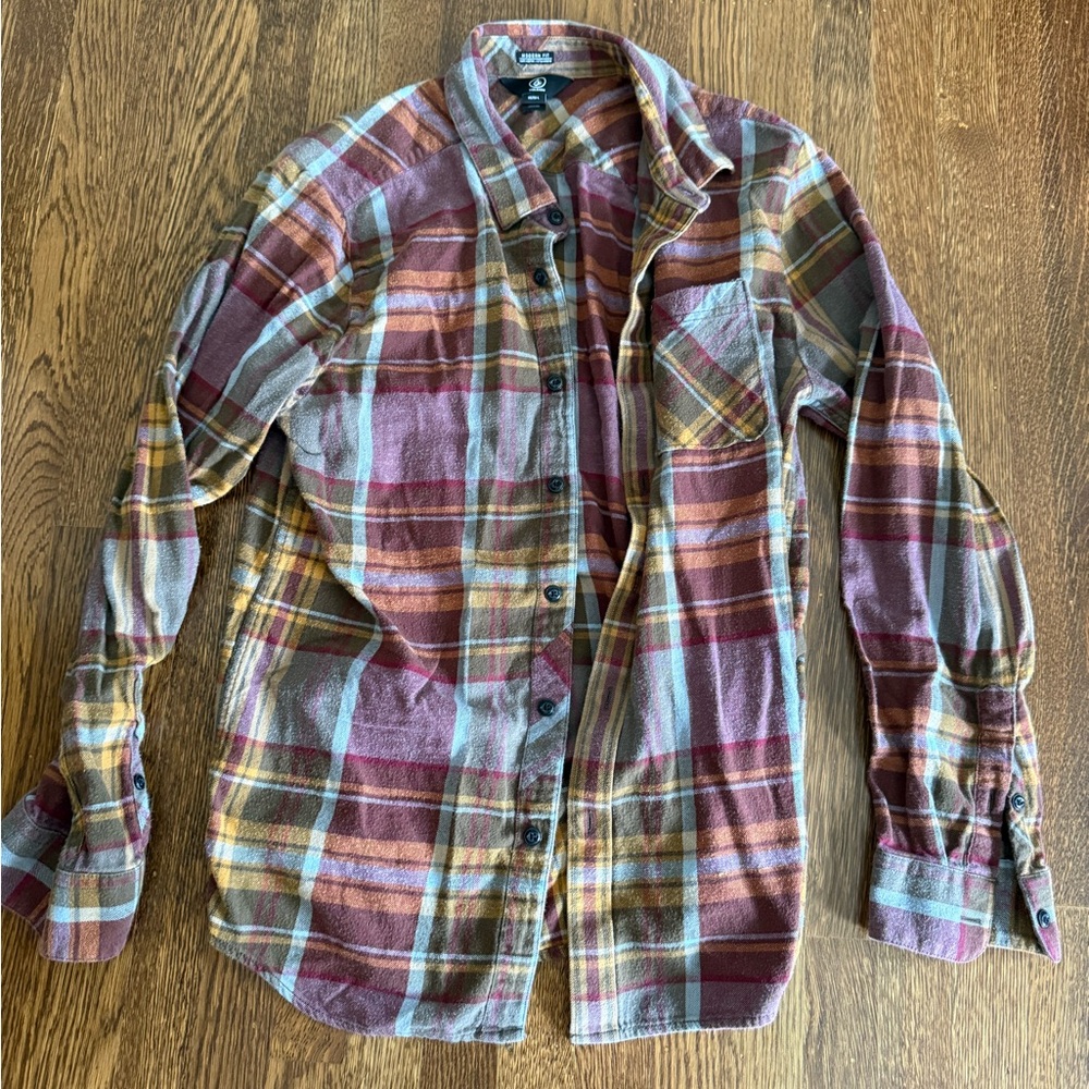 Volcom Men's Plaid Shirt flannel button up